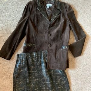 Genuine Leather/Suede skirt and Jacket